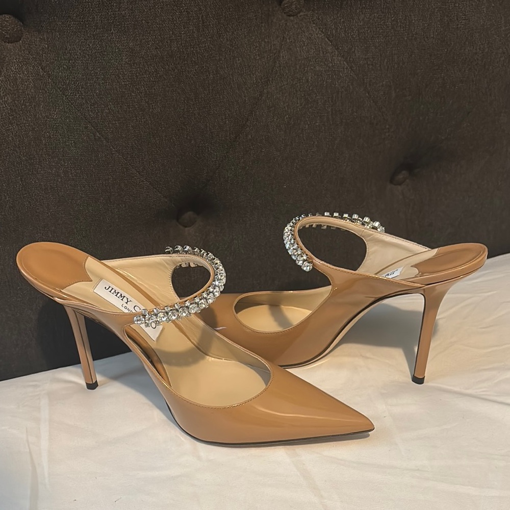Jimmy Choo Heels with Crystal Embellishment
